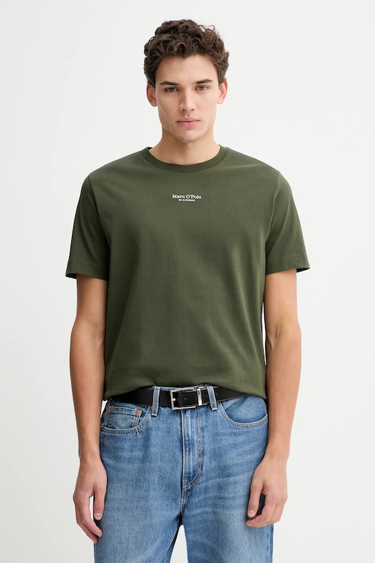 Бавовняна футболка Marc O'Polo гладкий зелений 620201251382