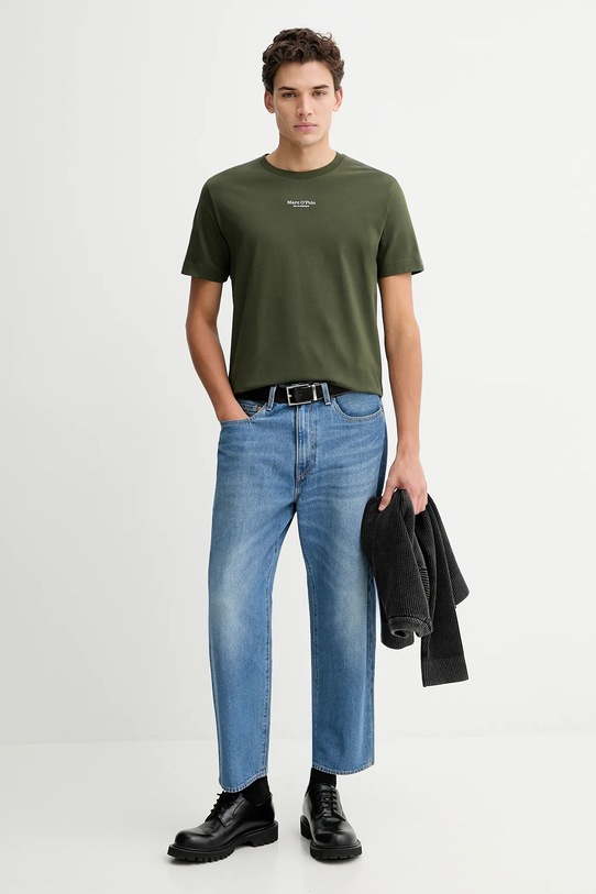 Marc O'Polo t-shirt bawełniany 620201251382 zielony SS26