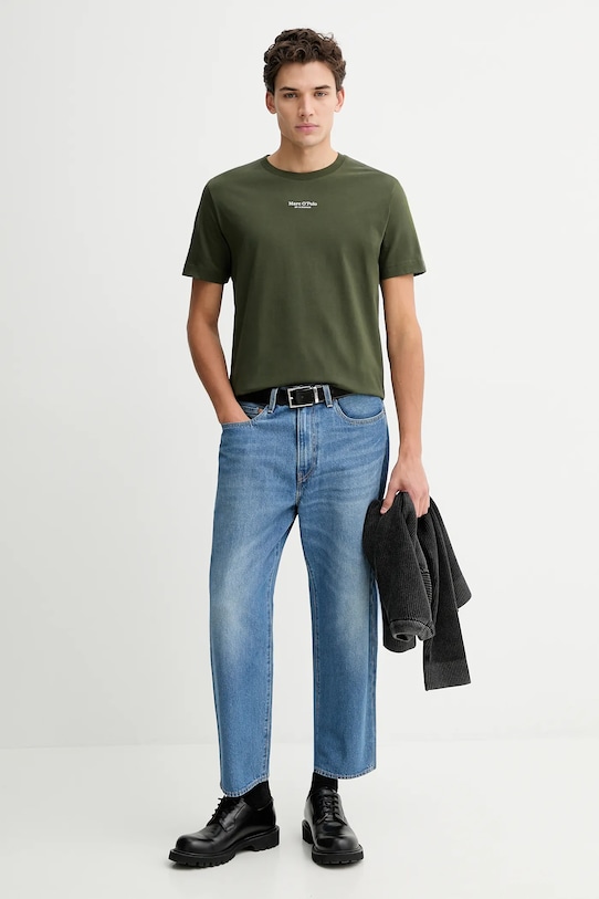 Бавовняна футболка Marc O'Polo 620201251382 зелений SS26