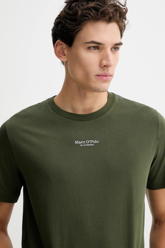 Marc O'Polo t-shirt bawełniany zielony 620201251382