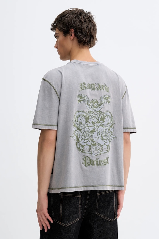 The Ragged Priest t-shirt bawełniany nadruk szary RPAW252010JS