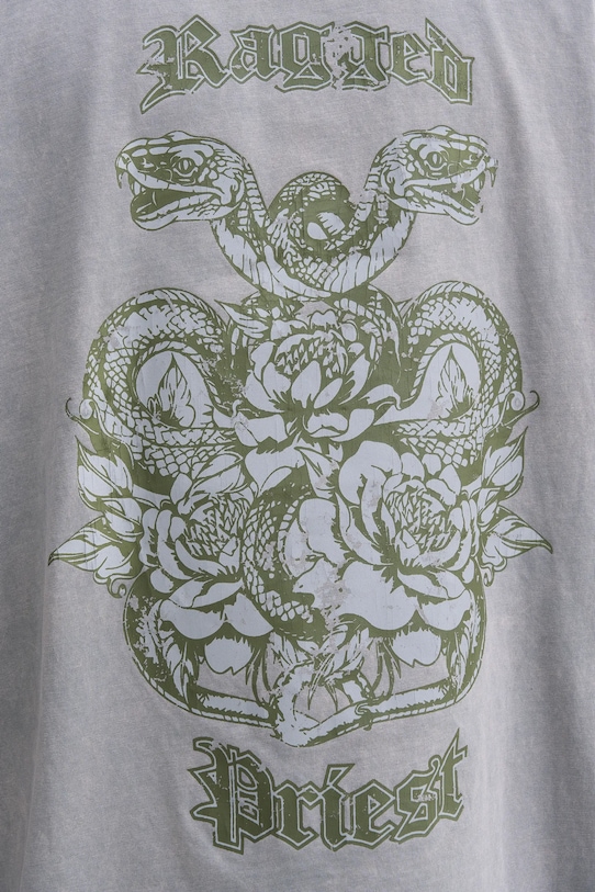 The Ragged Priest t-shirt bawełniany RPAW252010JS szary