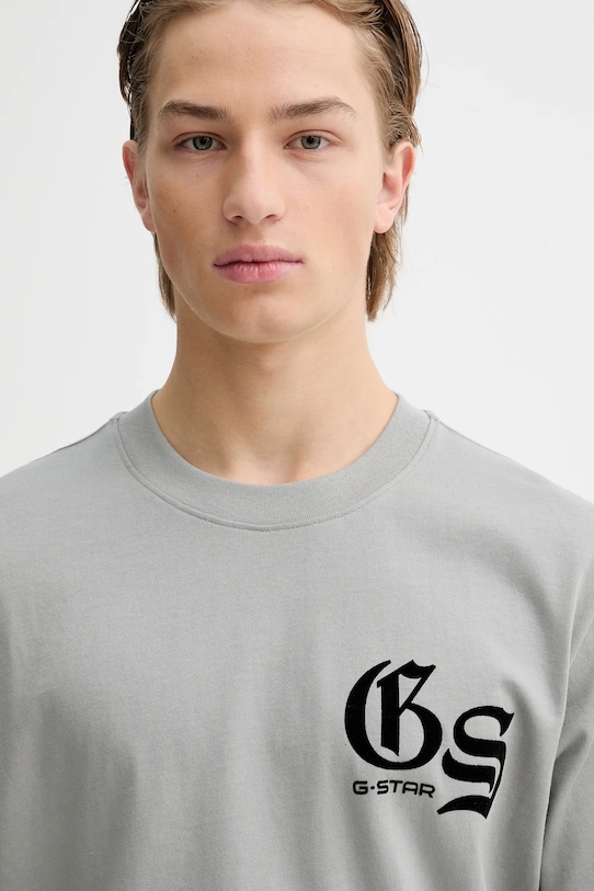 G-Star t-shirt bawełniany szary D26868.C336