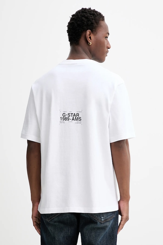 Odzież G-Star t-shirt bawełniany D26855.C336 biały