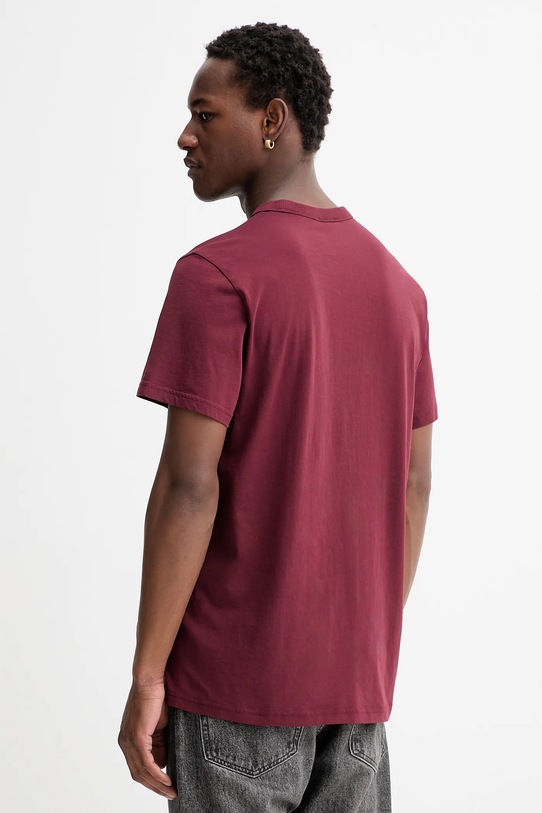 Odzież G-Star t-shirt bawełniany Nifous D24449.336.4608 bordowy