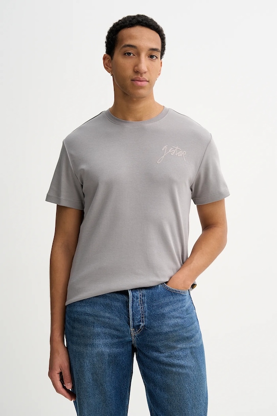 G-Star t-shirt bawełniany bawełna szary D26823.D976.G283