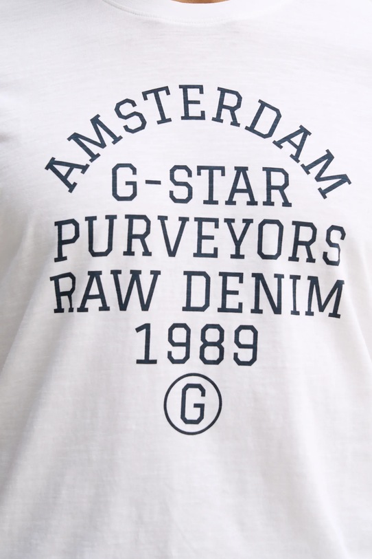 G-Star t-shirt bawełniany D26856.C372 biały