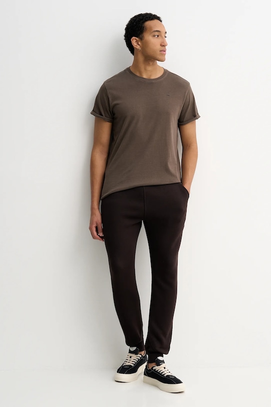 G-Star t-shirt bawełniany D16396.2653.H159 brązowy SS26