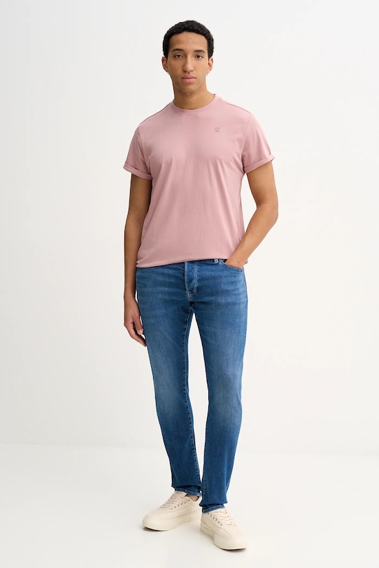 G-Star t-shirt bawełniany D16396.B353.8147 różowy SS26