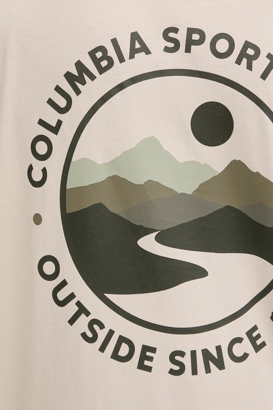 Columbia T-shirt ανδρικό βαμβακερό CSC 2155021 μπεζ