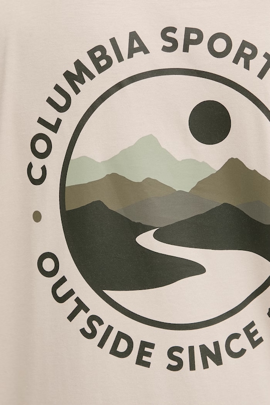 Columbia t-shirt męski bawełniany CSC 2155021 beżowy