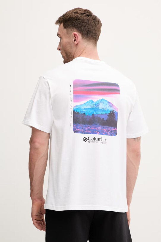 Odzież Columbia t-shirt bawełniany CSC 2155041 biały