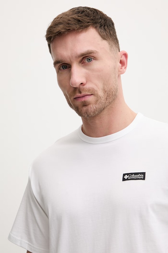 Columbia t-shirt bawełniany CSC biały 2155041