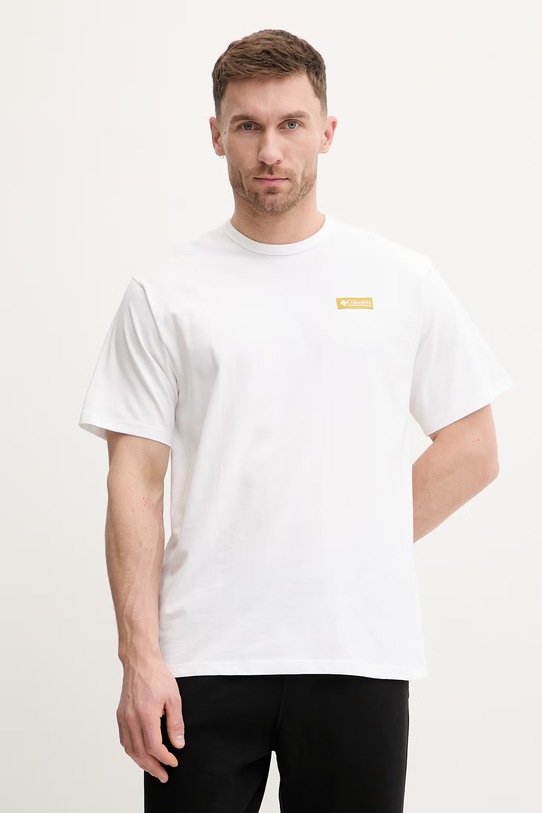 Odzież Columbia t-shirt bawełniany CSC 2155061 biały