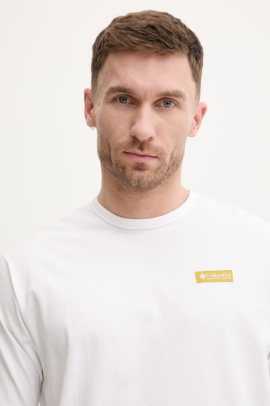 Columbia t-shirt bawełniany CSC biały 2155061