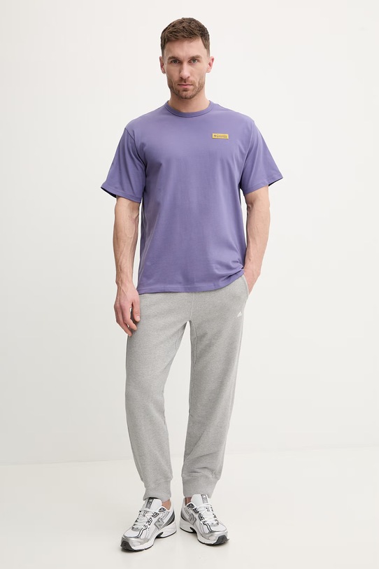 Columbia t-shirt bawełniany CSC 2155061 fioletowy SS26