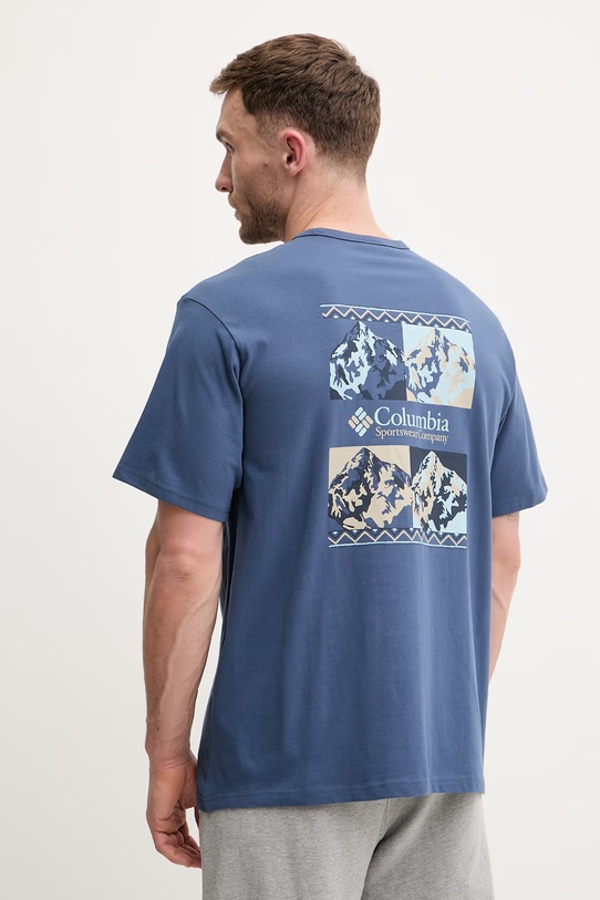 Odzież Columbia t-shirt bawełniany CSC 2155061 granatowy