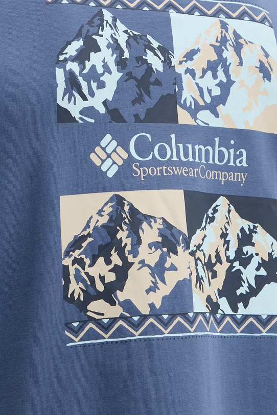 Columbia t-shirt bawełniany CSC 2155061 granatowy