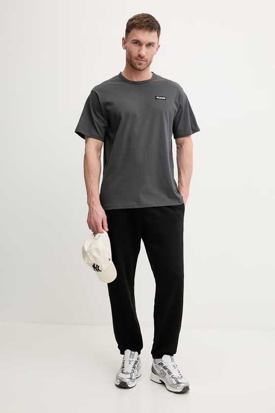 Columbia t-shirt bawełniany CSC 2155061 szary SS26