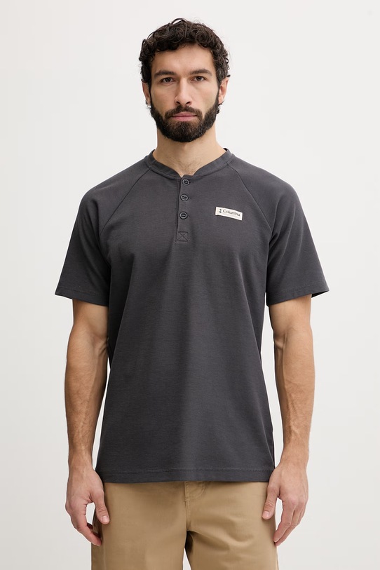 Columbia t-shirt męski z bawełną Acker Rock szary 2157061