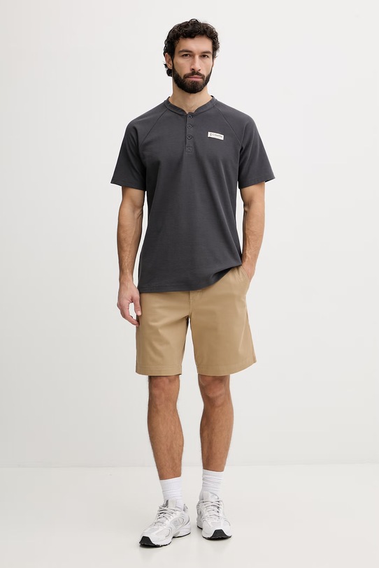 Columbia t-shirt męski z bawełną Acker Rock 2157061 szary SS26