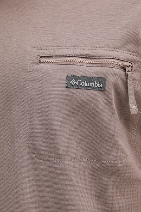 Columbia Τ-shirt πεζοπορίας ανδρικό με βαμβάκι Echo Passage καφέ 2157661