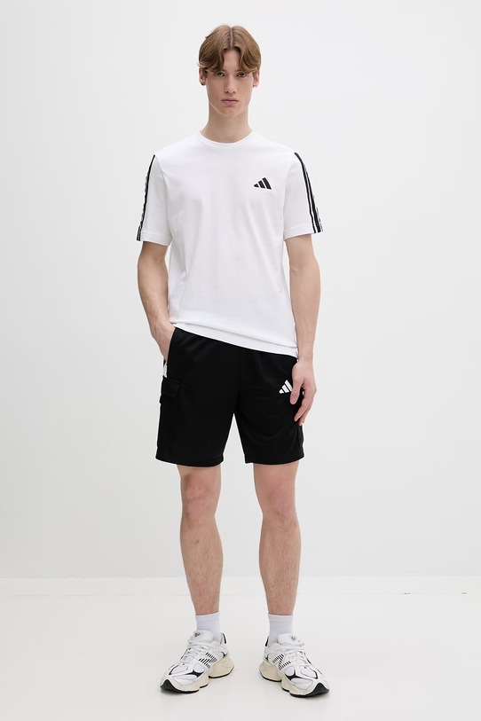 adidas t-shirt bawełniany JV6784 biały SS26