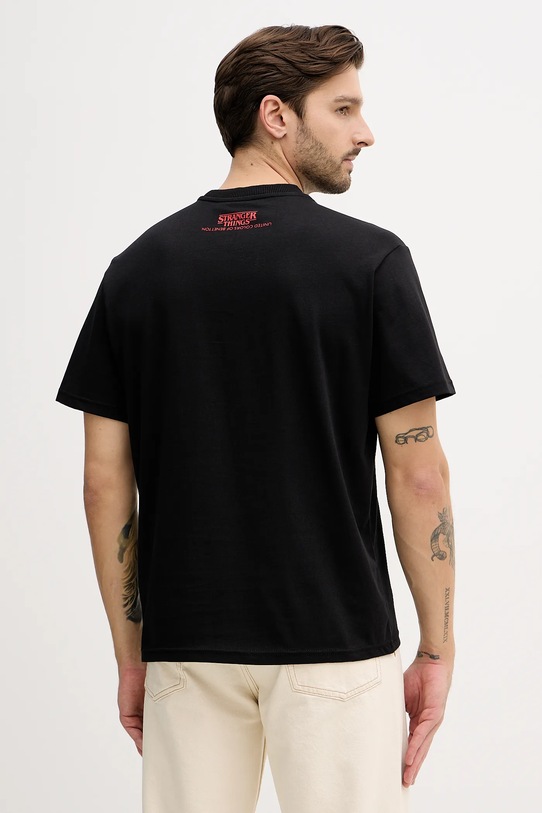 Odzież United Colors of Benetton t-shirt bawełniany x Stranger Things 3BL0U10BB czarny