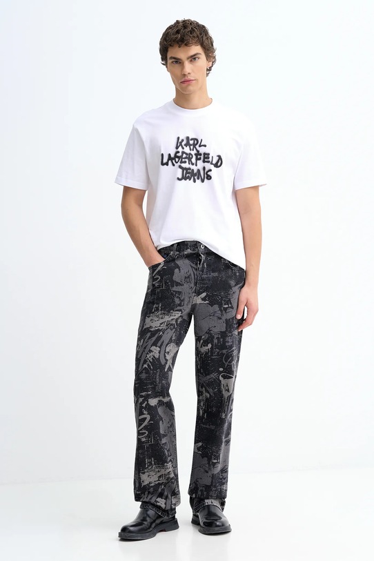 Karl Lagerfeld Jeans t-shirt bawełniany B1M17065 biały SS26