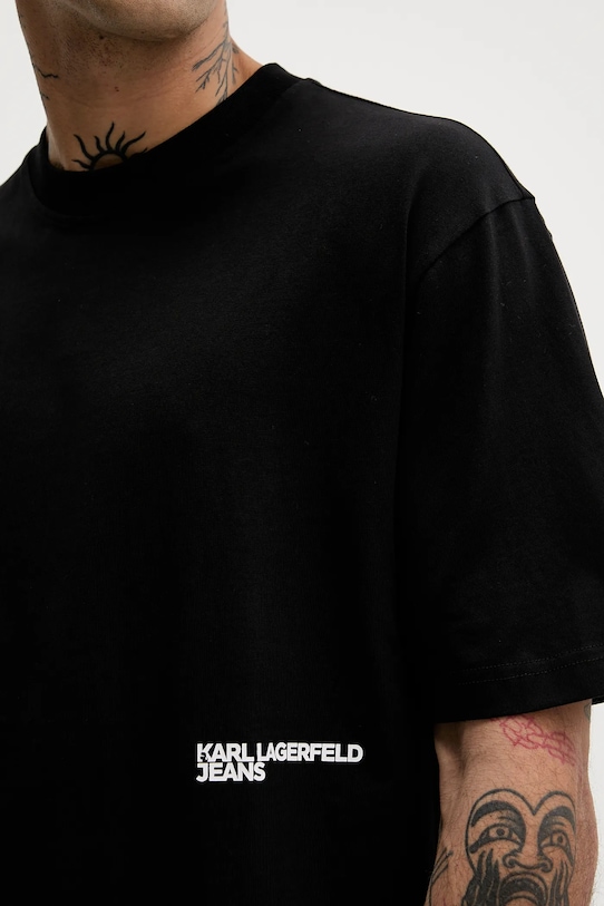 Karl Lagerfeld Jeans t-shirt bawełniany B1M17073 czarny