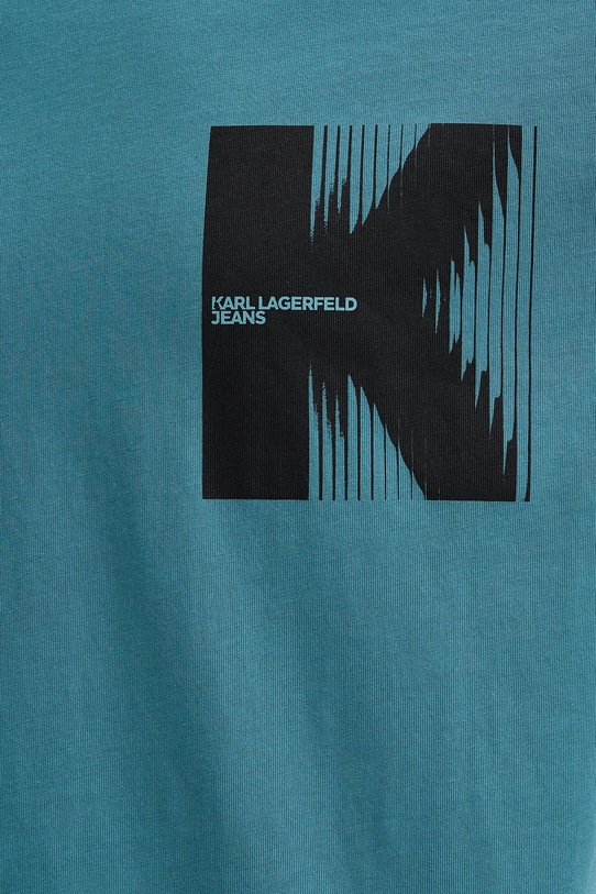 Karl Lagerfeld Jeans t-shirt bawełniany B1M17066 turkusowy