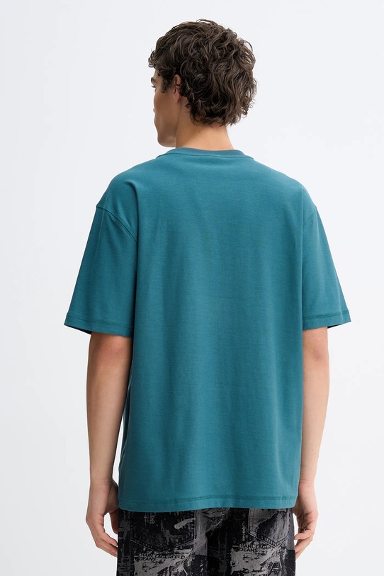 Odzież Karl Lagerfeld Jeans t-shirt bawełniany B1M17072 turkusowy