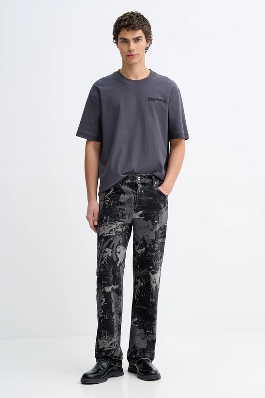 Karl Lagerfeld Jeans t-shirt bawełniany B1M17072 szary SS26