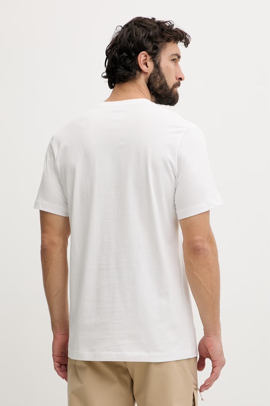 Odzież Jack Wolfskin t-shirt męski bawełniany Essential A65917 biały