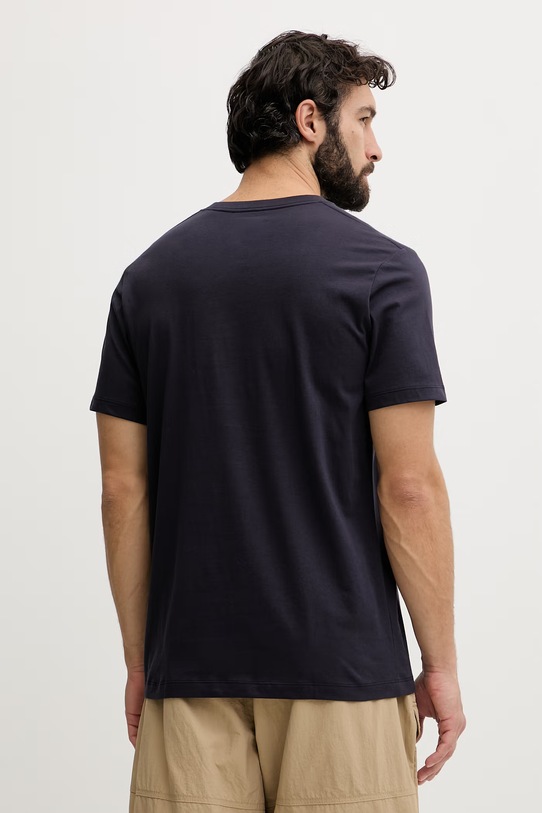 Odzież Jack Wolfskin t-shirt męski bawełniany Essential A65917 granatowy