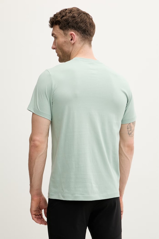 Odzież Jack Wolfskin t-shirt męski bawełniany Essential A65917 zielony