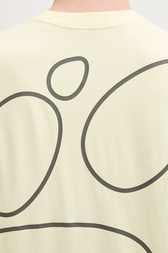 Jack Wolfskin t-shirt treningowy męski bawełniany Celebrate The Paw A65912 żółty