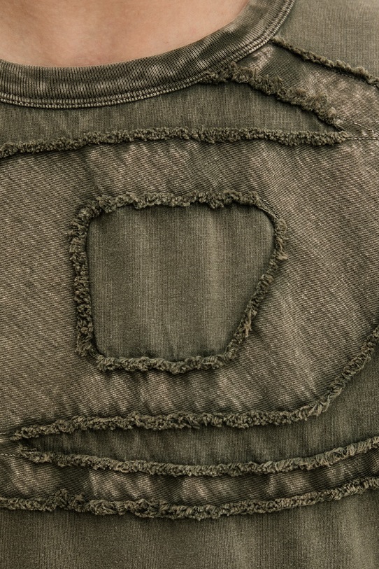 Diesel t-shirt męski bawełniany T-BOXT-DEN A19545.0HGBX zielony