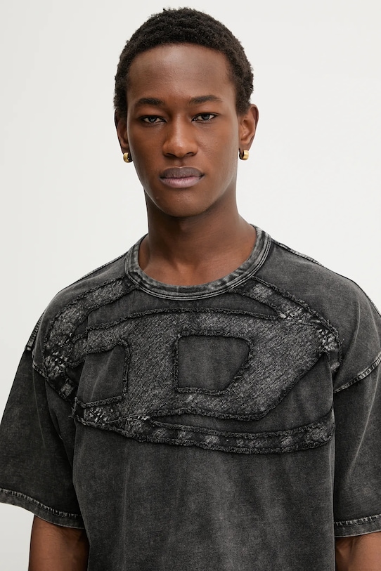 Diesel t-shirt bawełniany T-BOXT-DEN szary A19545.0HGBX