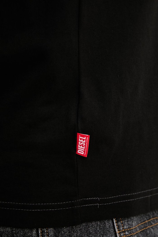 Diesel t-shirt męski bawełniany T-ADJUST-V2 A19971.0QIAM czarny