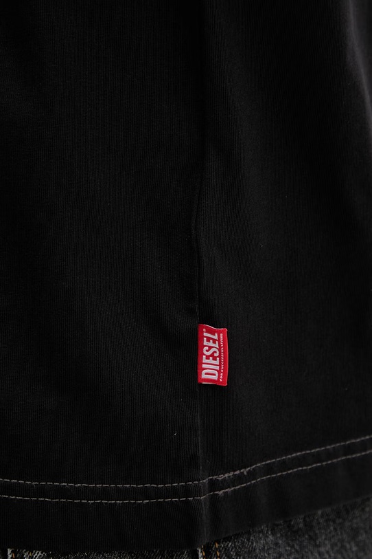 Diesel t-shirt damski bawełniany T-NORM-V7 A19995.0LJBS czarny