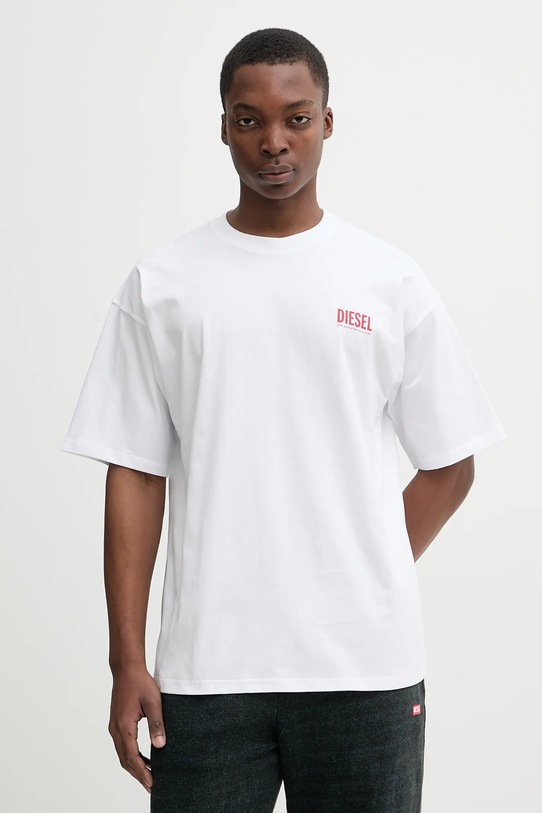 Odzież Diesel t-shirt bawełniany T-BOXT-BISK A20036.0EPCA biały