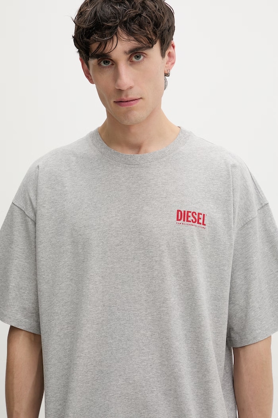 Diesel t-shirt bawełniany T-BOXT-BISK szary A20036.0EPCA