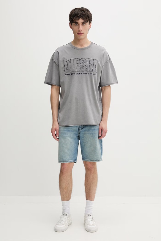 Diesel t-shirt męski T-RAWBOXT A21041.0KMAH szary SS26