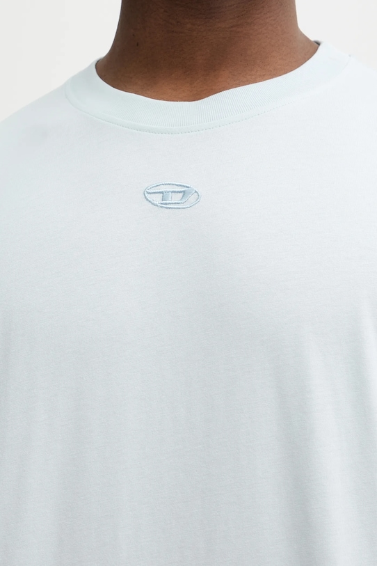 Diesel t-shirt bawełniany T-LUCIEN-IHBI A21562.0PLAT turkusowy