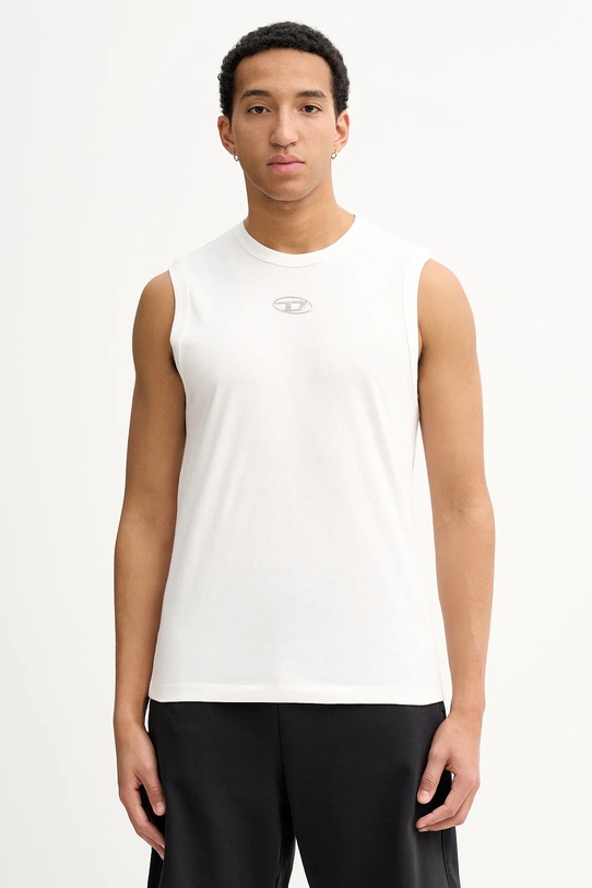 Diesel t-shirt bawełniany T-BISCO-IOD bawełna biały A21743.0JMBB