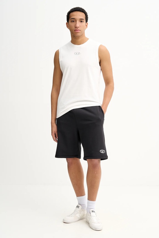 Diesel t-shirt bawełniany T-BISCO-IOD A21743.0JMBB biały SS26