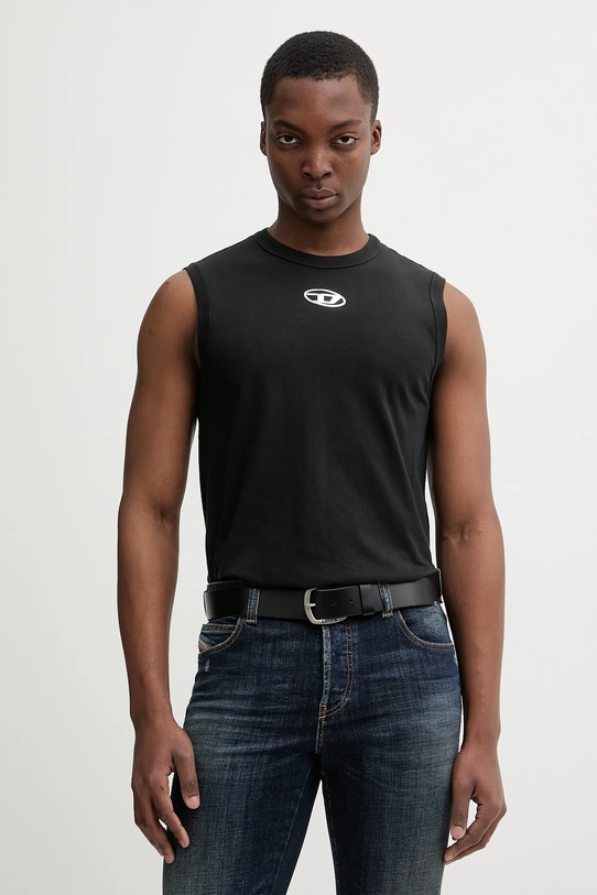 Diesel t-shirt bawełniany T-BISCO-IOD bawełna czarny A21743.0JMBB