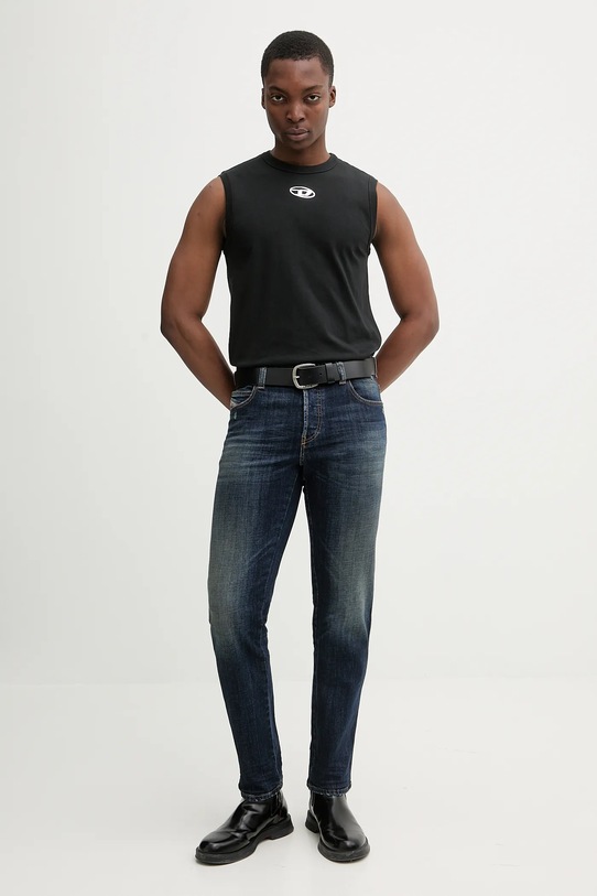 Diesel t-shirt bawełniany T-BISCO-IOD A21743.0JMBB czarny SS26