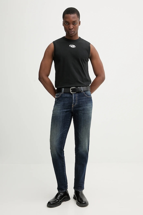 Diesel t-shirt bawełniany T-BISCO-IOD A21743.0JMBB czarny SS26